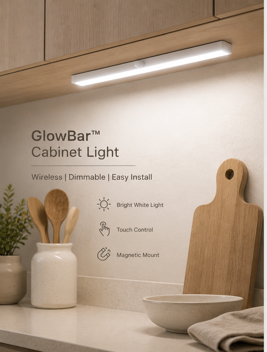 LED Under Cabinet Light Bar — Touch Control |  1000 Lumen | Magnetic Mount | USB Powered |  Kitchen, Closet & Office