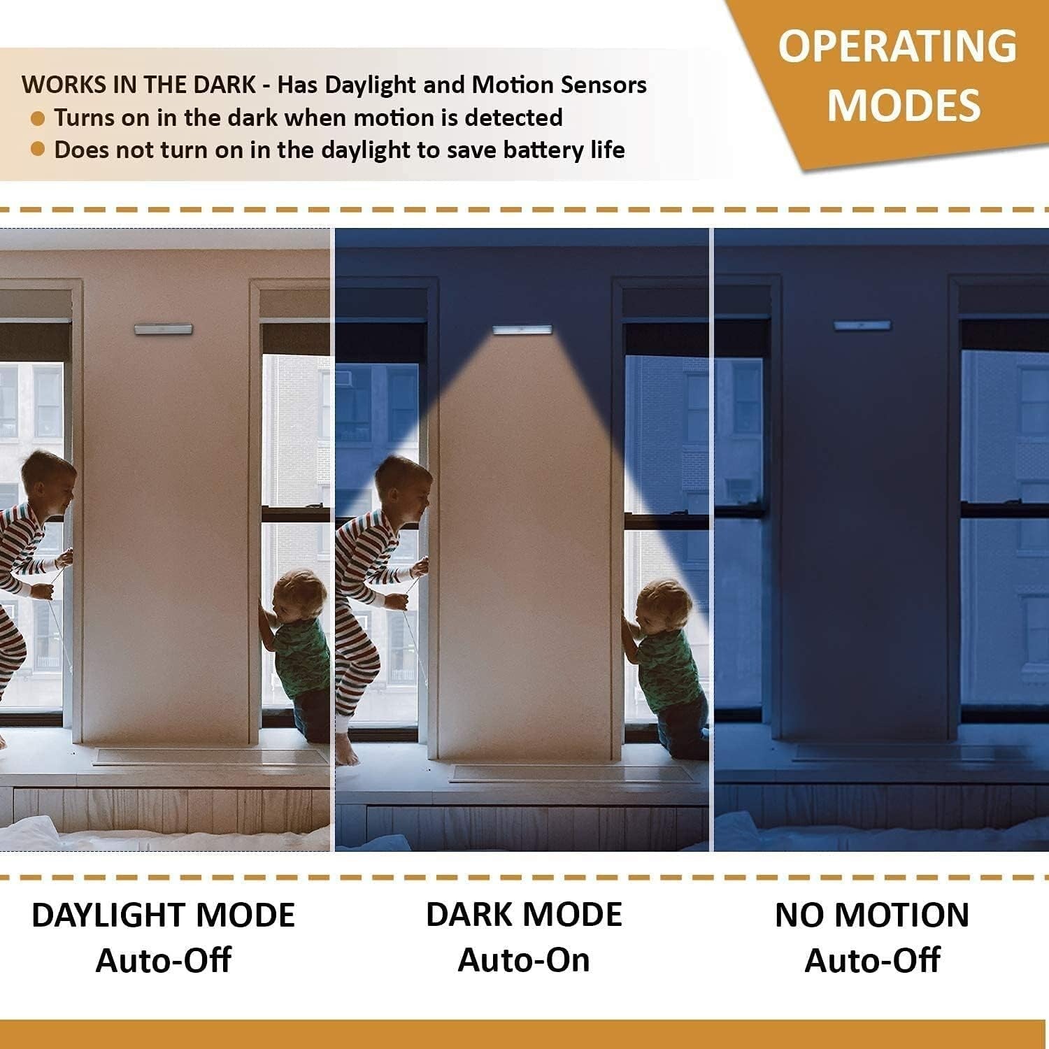 Under Cabinet Lights, 10 LED Motion Sensor Closet Lights, Wireless - 4 Pack